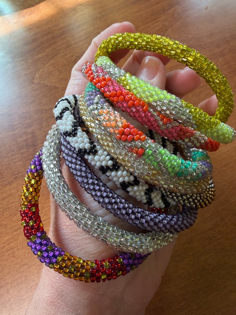 Aid Through Trade & Lily and Laura Beaded Roll-on Bracelets lot of 10 - Picture 5 of 5